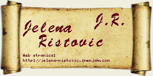 Jelena Ristović vizit kartica